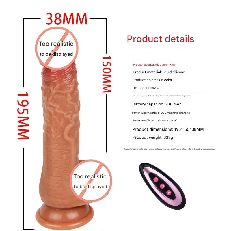 Electric Female Realistic Dildo Silicone Thick Vibrator Masturbator Female Sex Toys