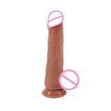 Liquid Silicone Realistic Dildo Adult Sex Toys for Women Vibrating Telescopic Masturbator Dildo Thrusting Wand