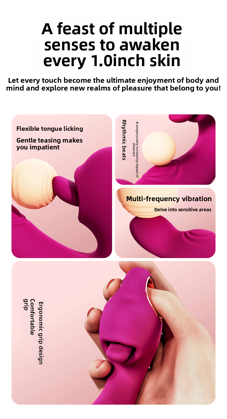 3-in-1 Tongue Licking Vibrator Sex Toy – Flapping G-Spot Motion