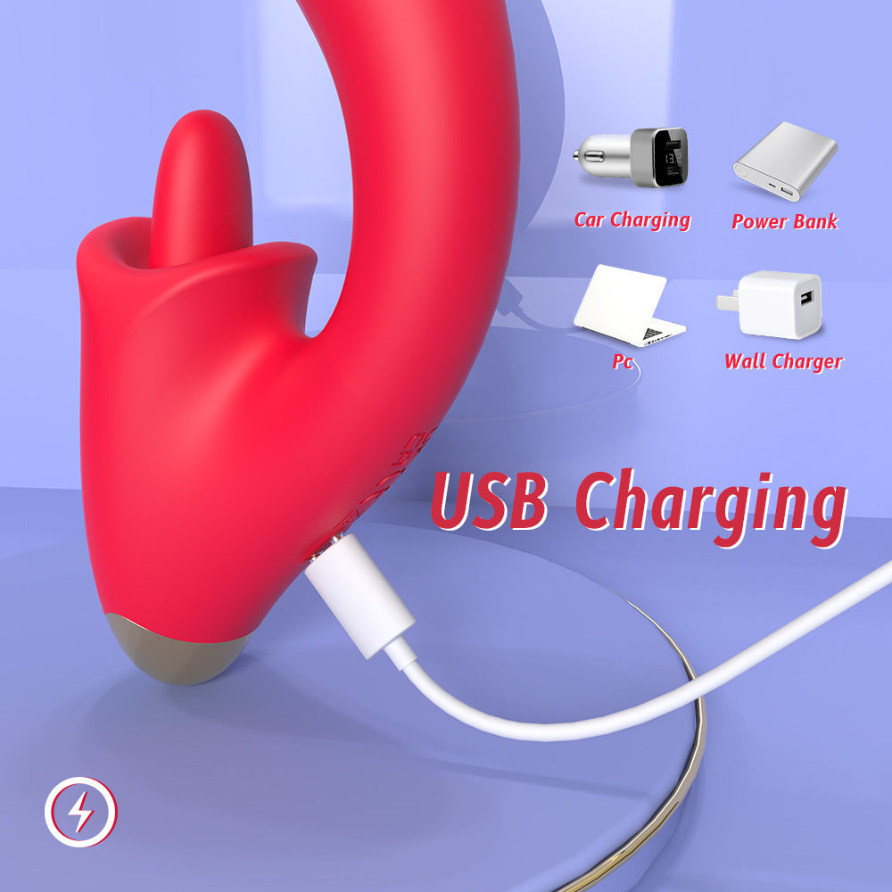 Jasmine Tongue Licking G-Spot Vibrator Sex Toy – Elegant Insert Design