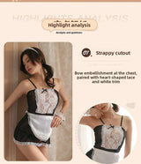Sexy and Fun Sweet Cute Mesh See-through Temptation Hot Maid Uniform Set 1251