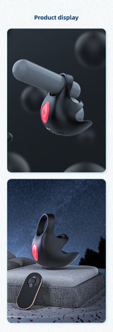 Penis Ring Male Masturbation Egg Massage Anti-Rebound Ring Semen Locking Ring Vibrator