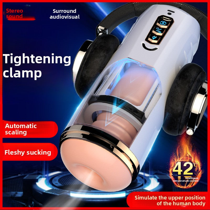Fully Automatic Telescopic Aircraft Cup Electric Heating Male Masturbation Penis Trainer Adult Sex Toys
