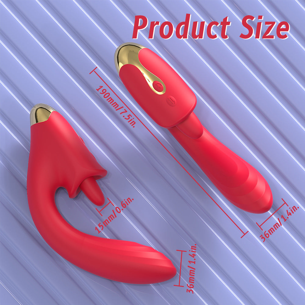 Jasmine Tongue Licking G-Spot Vibrator Sex Toy – Elegant Insert Design