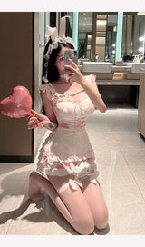 Airuru Sexy Lingerie Sexy Pink Cow Suit Maid Bunny Girl Uniform Temptation Pure Desire Nightdress 5688