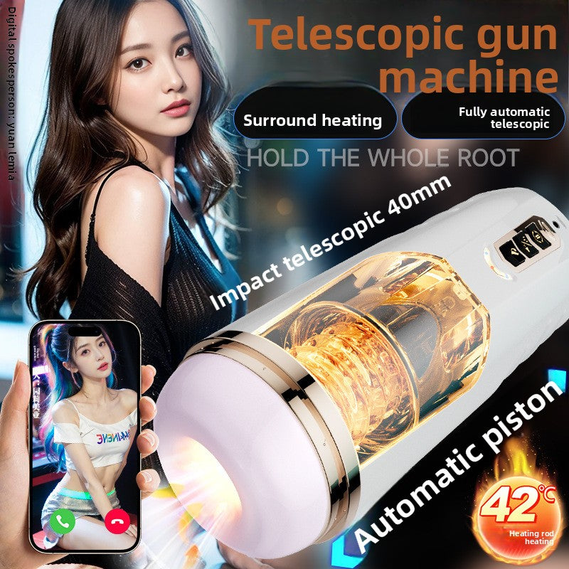 Fully Automatic Telescopic Aircraft Cup Electric Heating Male Masturbation Penis Trainer Adult Sex Toys
