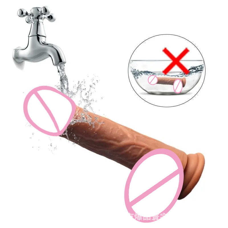 Pene artificial de silicona, eléctrico, telescópico, de piel suave, masturbador femenino realista, pene falso, juguetes sexuales para adultos. 