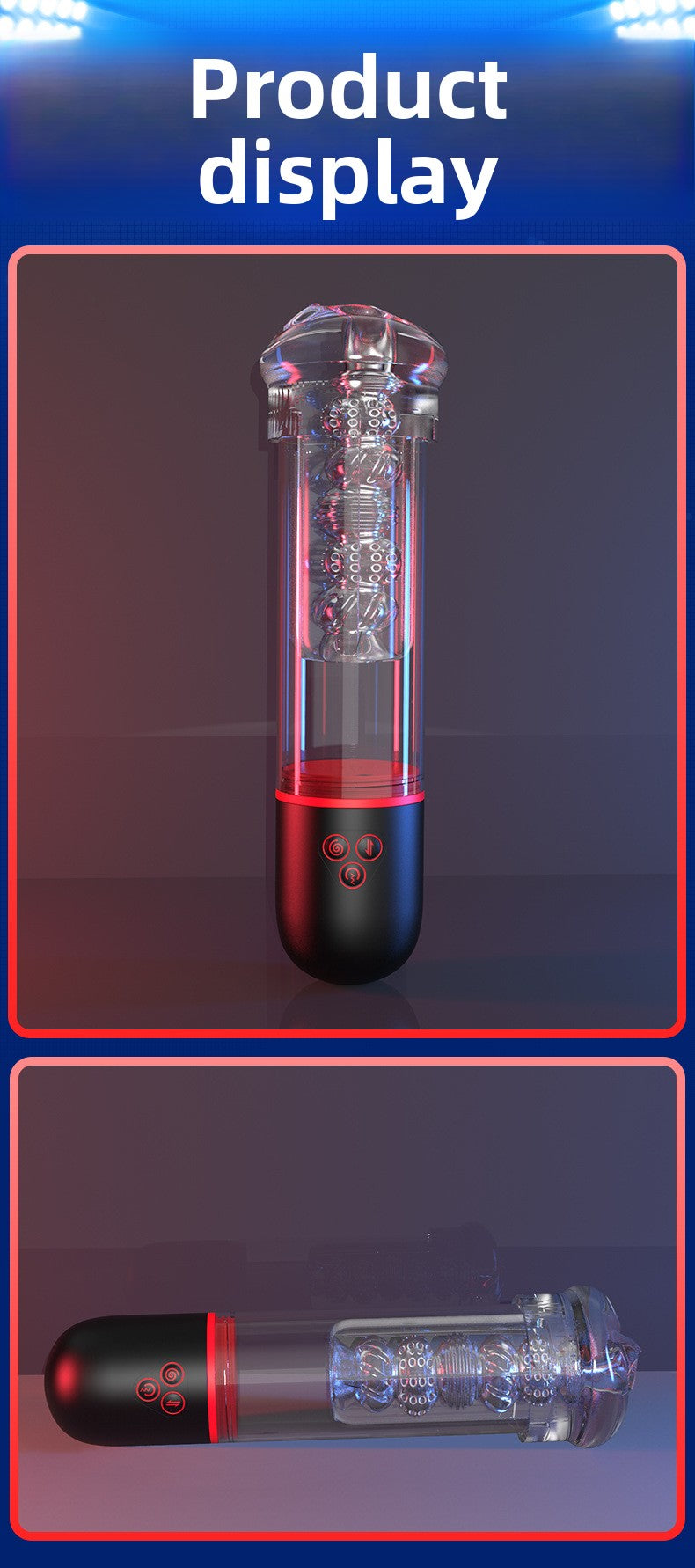 Airplane Cup Male Masturbator Penis Stretching Trainer Intelligent Muscle Building Training Masturbation Cup