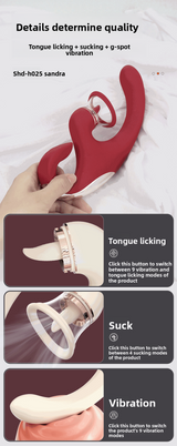 Hot-Selling Sucking Tongue Licking Vibrator for Women Strong Vibration Multi-Functional Female Masturbator Adult Sex Toy Masturbation Stick
