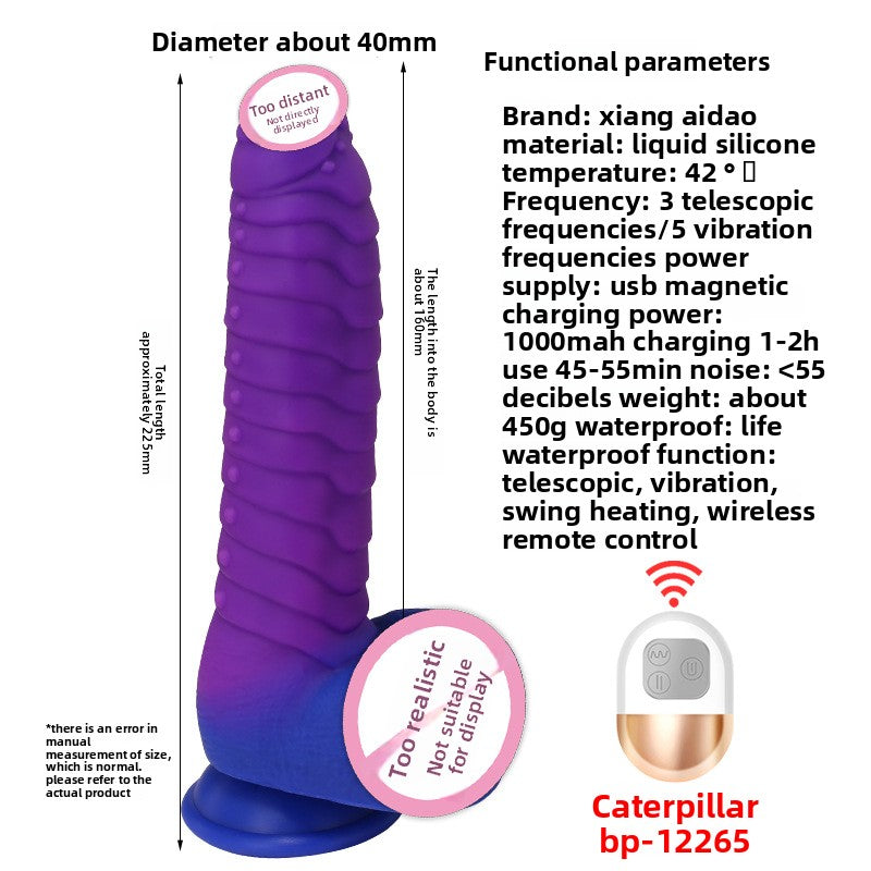Consolador telescópico realista de pene falso, masturbador femenino de silicona, vibrador, juguetes sexuales para adultos. 