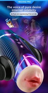 Airplane Cup Fully Automatic Intelligent Heating Telescopic Male Masturbator Clip Suction Cup Adult