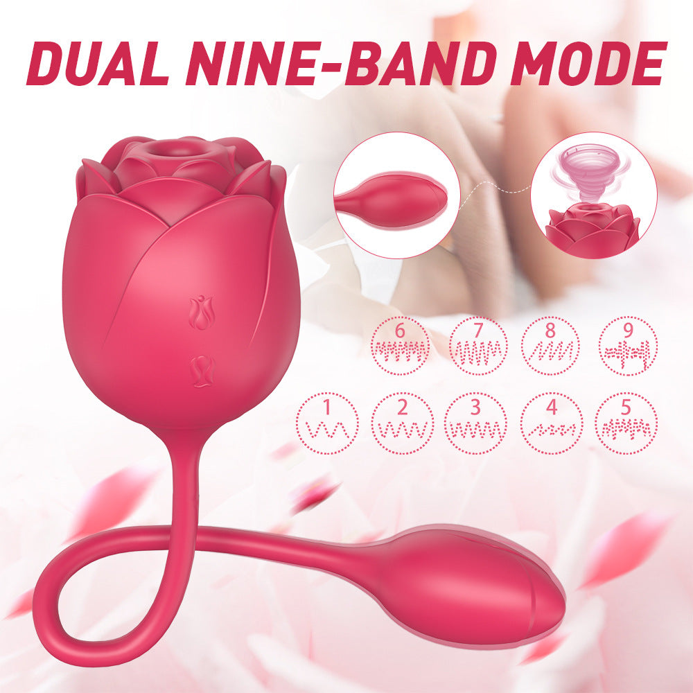 Sucking Double Vibrator Eternal Flower Vibrator Female Masturbator Breast Suction Teasing Vibrating Vibrator