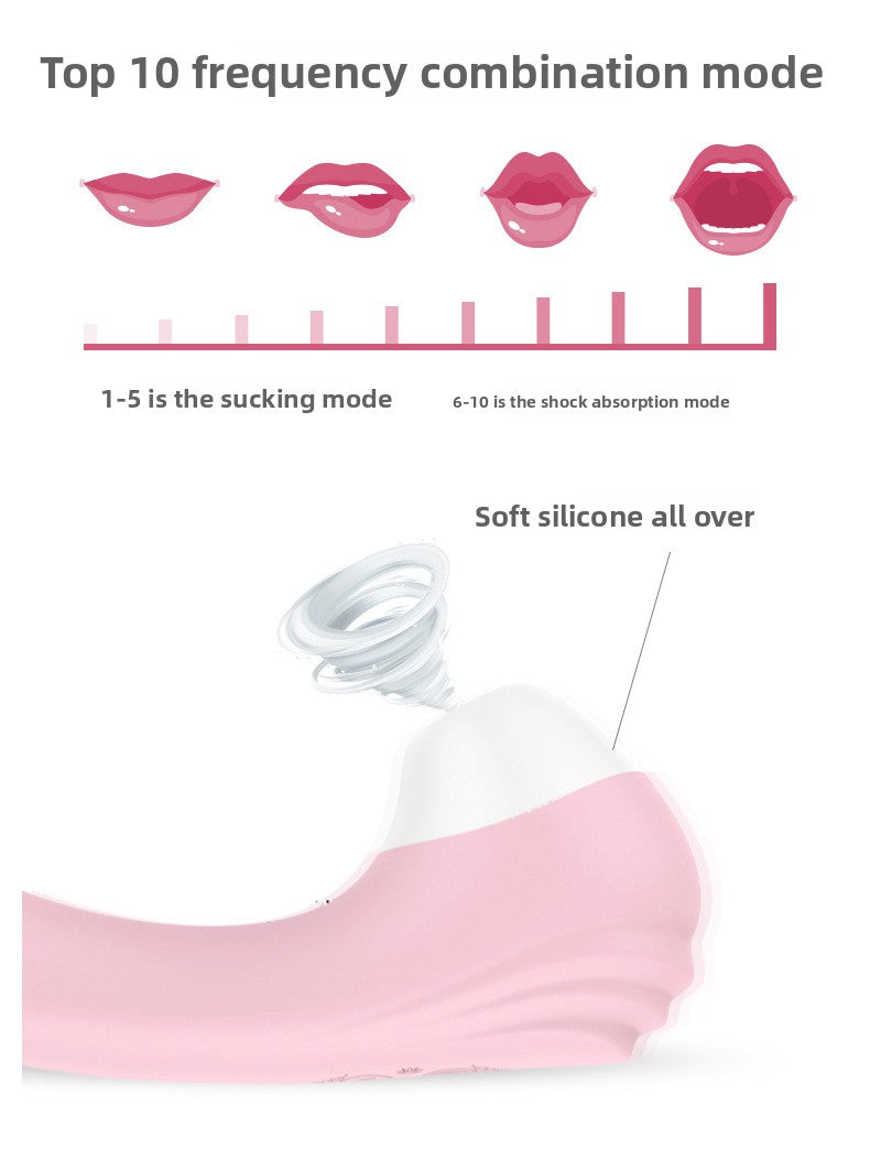 10 Frequency Suction Vibrator USB Magnetic Charging Suction Device No Hole Suction Vibrator for Women