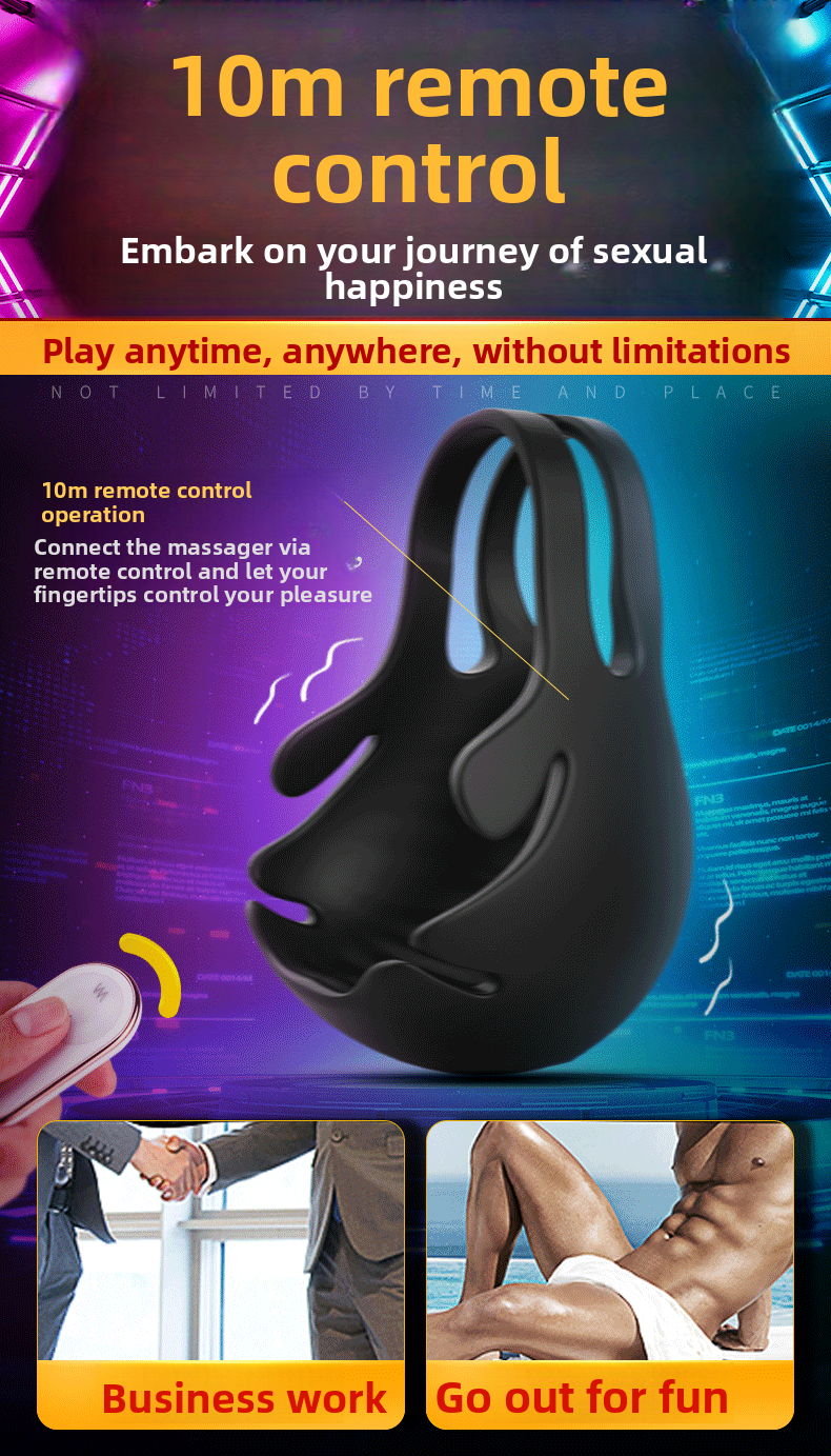 Anillo de bloqueo de semen, masturbador masculino, entrenador de testículos, funda para pene, productos para adultos, anillo vibrador de bloqueo de semen. 