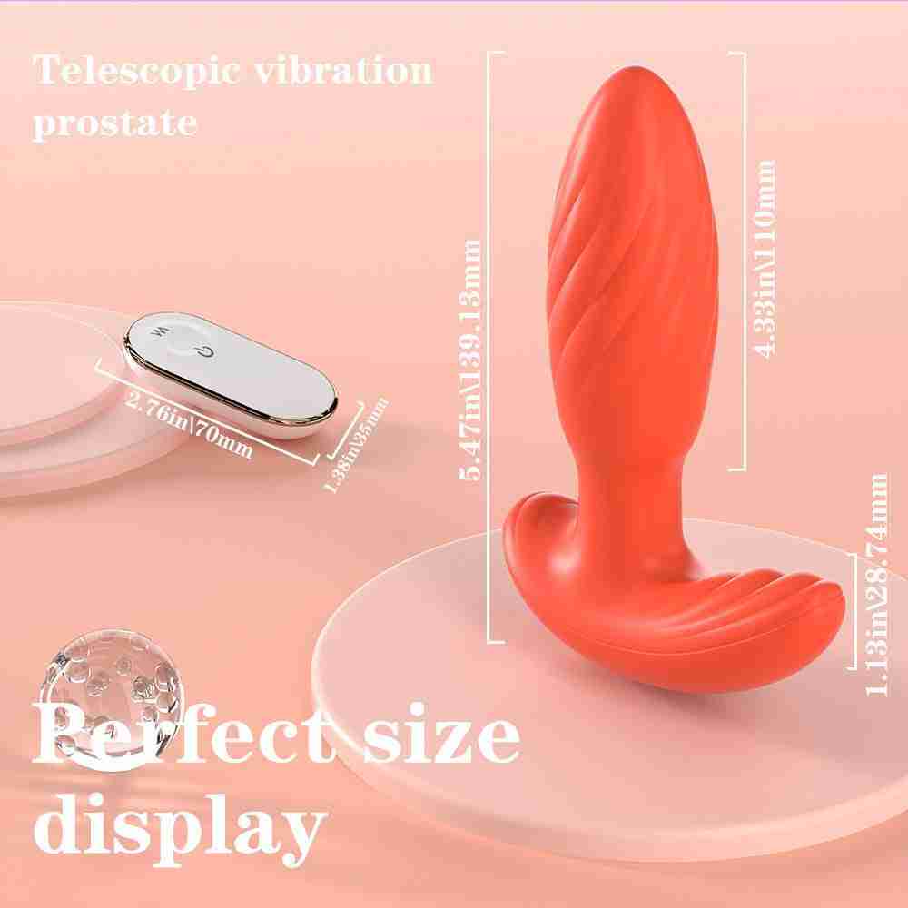 360°Rotating Bead Anal Plug Sex Toy Remote Control Vibrating Anal Plug