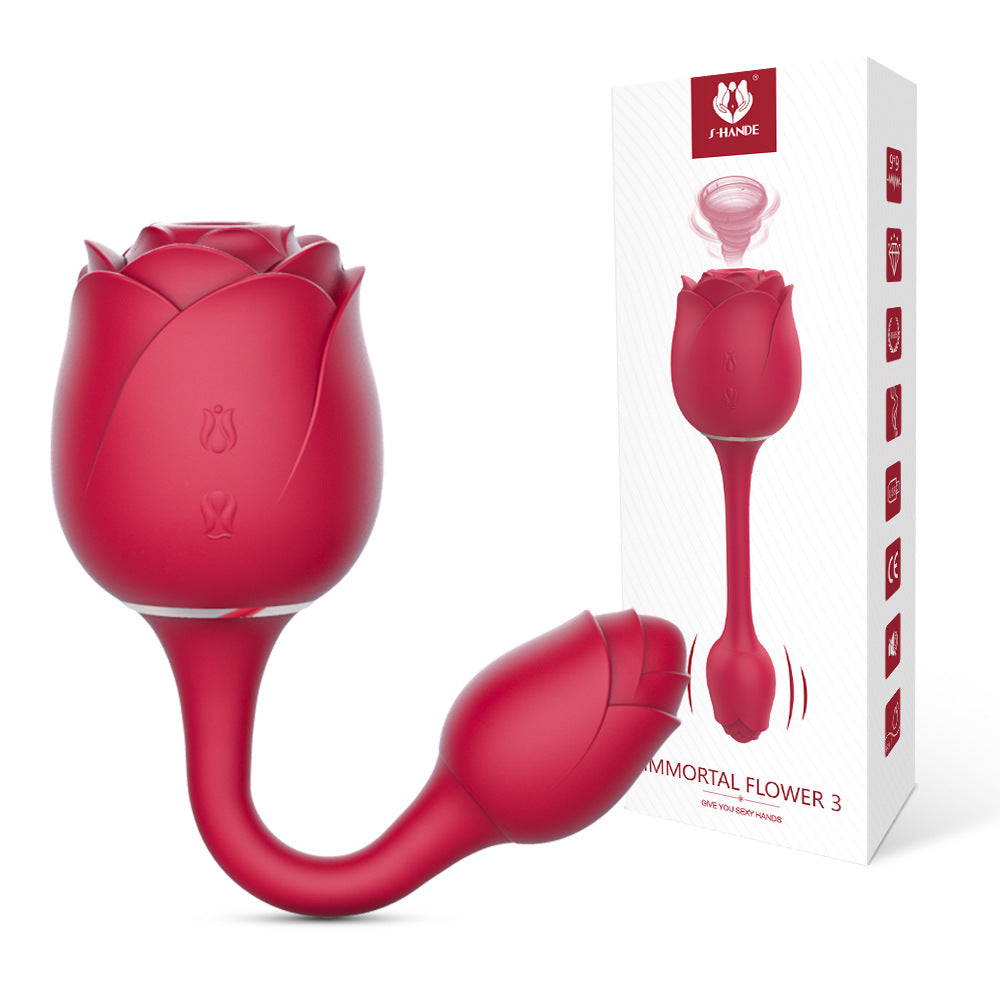 Sucking Double Vibrator Eternal Flower Vibrator Female Masturbator Breast Suction Teasing Vibrating Vibrator
