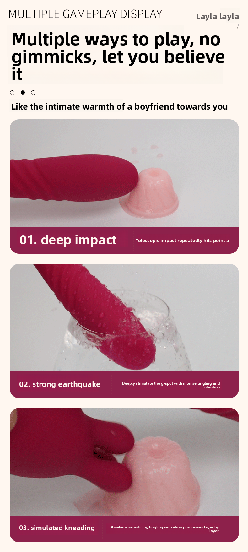 Kneading Vibrator Insertable Telescopic Female Masturbator Adult Toy Sex Product Vibrator for Women Strong Vibration