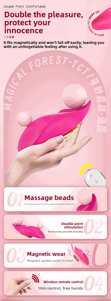 Magnetic Suction Wearable Vibrator for Women, Non-Intrusive Strong Vibration Double-Layer Silicone Female Masturbator, Erotic Vibrator