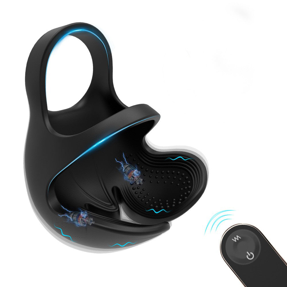 Penis Ring Male Masturbation Egg Massage Anti-Rebound Ring Semen Locking Ring Vibrator