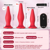 Tapón anal vibrador con control remoto para exteriores, juguete femenino, conjunto de tres piezas, productos para adultos, juguetes sexuales anales, tapones anales para la parte trasera. 