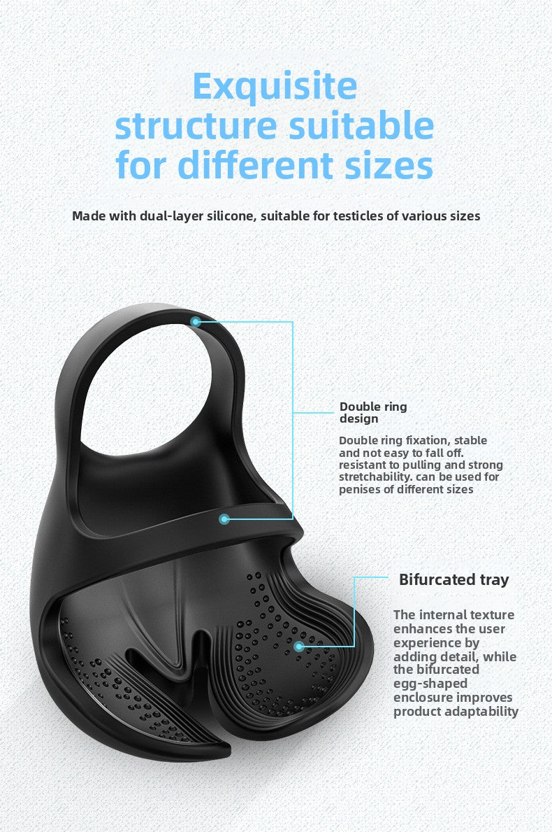 Penis Ring Male Masturbation Egg Massage Anti-Rebound Ring Semen Locking Ring Vibrator