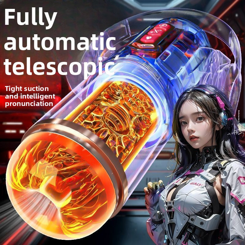 Fully Automatic Telescopic Aircraft Cup Electric Heating Male Masturbation Penis Trainer Adult Sex Toys