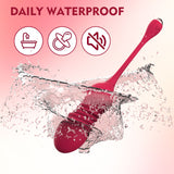 Huevo vibrador telescópico con control remoto inalámbrico para mujeres, masajeador vibratorio de silicona, juguetes sexuales para adultos