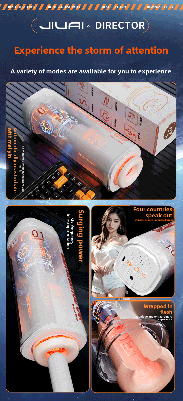 Adult Products Fully Automatic Intelligent Aircraft Cup Heating Telescopic Rotating Male Masturbation Artifact Sex Toy Factory