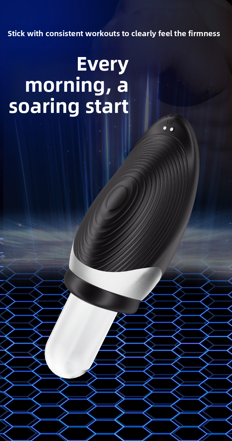 Entrenador de pene para calentar y succionar Masturbación masculina Masturbador masculino Copa de ejercicios Copa de masturbación tipo avión 