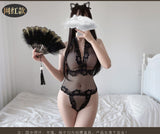 Sexy Lingerie Open Crotch Passion Set Transparent Temptation Sexy Stockings One-piece Fishnet Uniform