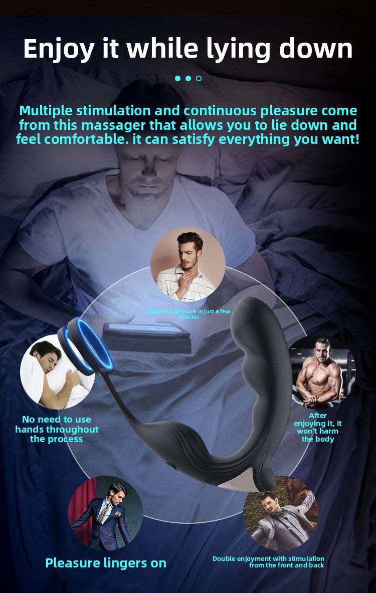 Nuoer Male Sex Products Prostate Massager Anal Plug Semen Locking Ring Back Chamber Masturbation Device