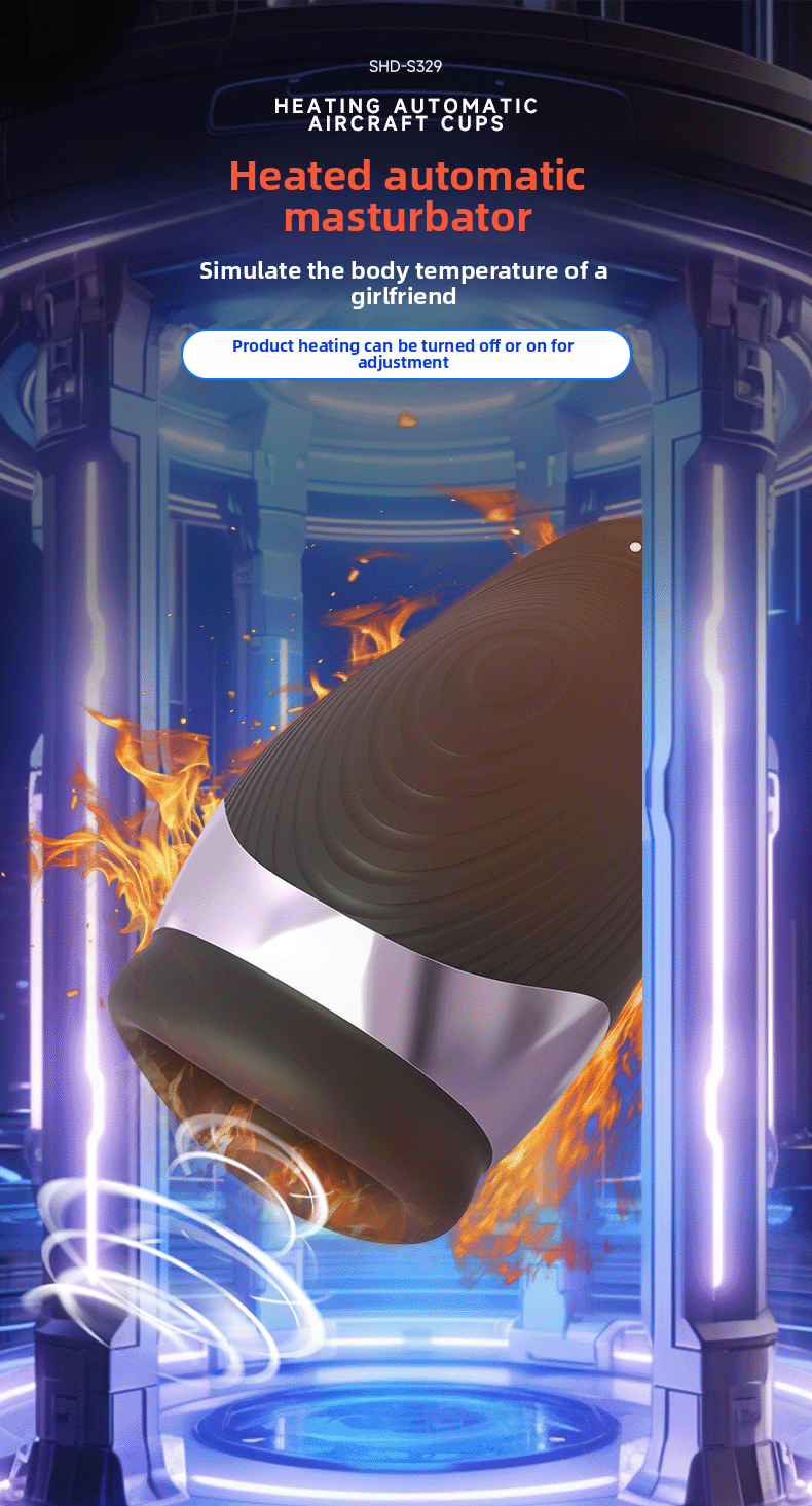 Entrenador de pene para calentar y succionar Masturbación masculina Masturbador masculino Copa de ejercicios Copa de masturbación tipo avión 