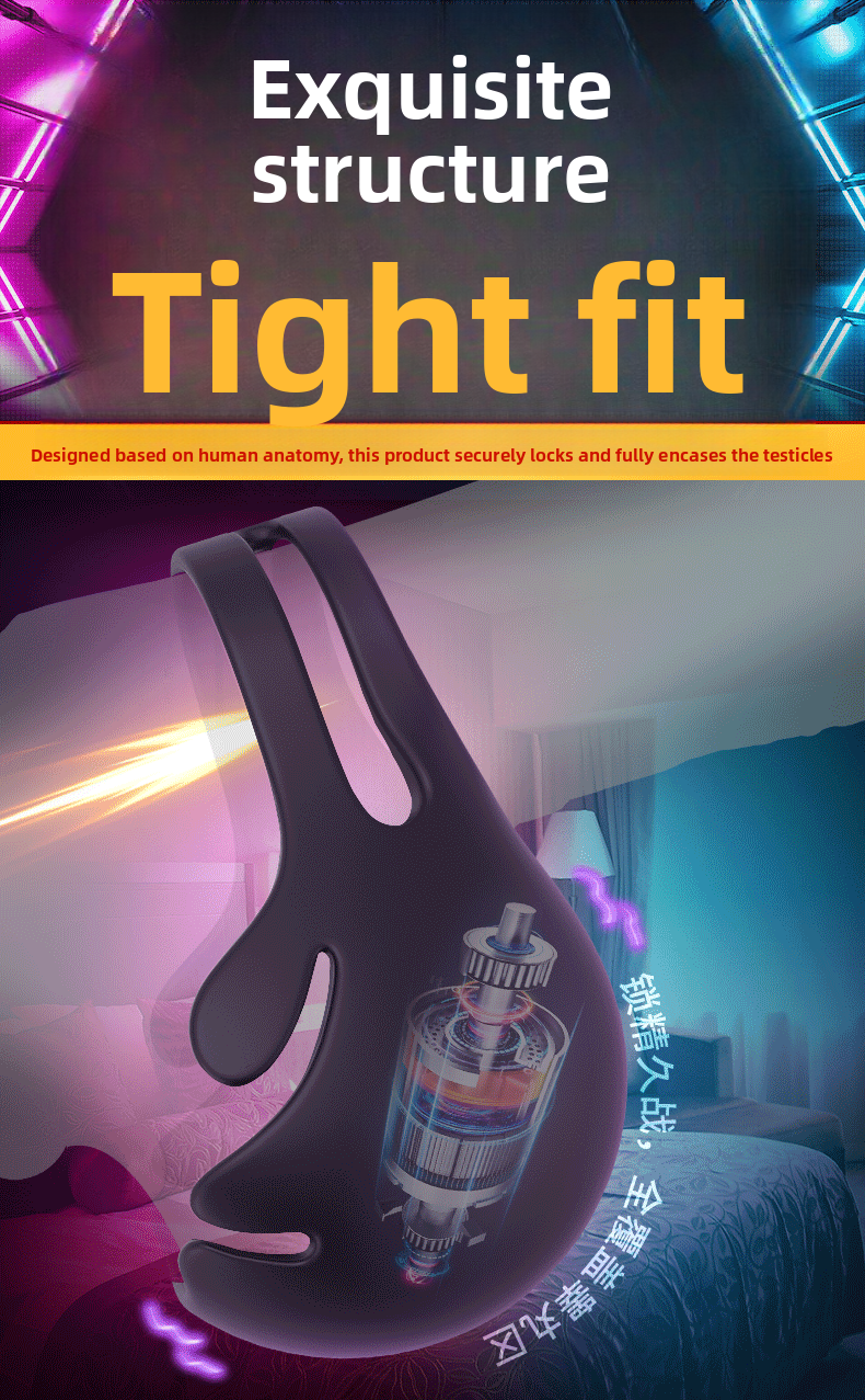 Anillo de bloqueo de semen, masturbador masculino, entrenador de testículos, funda para pene, productos para adultos, anillo vibrador de bloqueo de semen. 