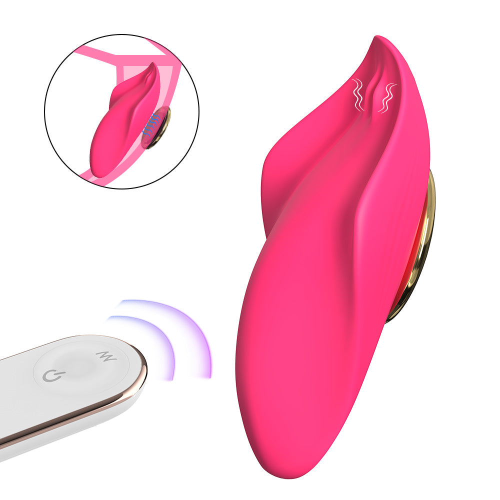 Magnetic Suction Wearable Vibrator for Women, Non-Intrusive Strong Vibration Double-Layer Silicone Female Masturbator, Erotic Vibrator