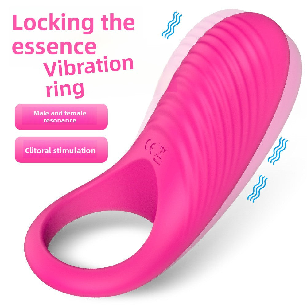 Vibration Ring Resonance Supplies Vibration Ring Unisex Flirting Vibrating Beads Semen Locking Ring Vibrator