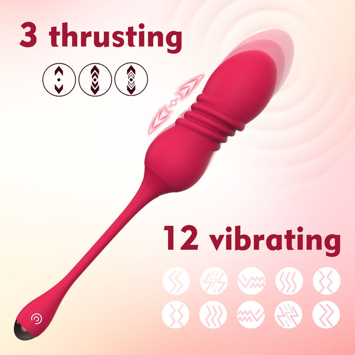 Huevo vibrador telescópico con control remoto inalámbrico para mujeres, masajeador vibratorio de silicona, juguetes sexuales para adultos