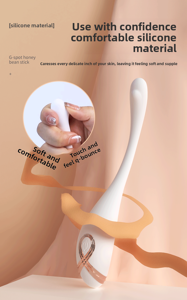 Mini vibrador de punto G para mujer, juguete sexual curvo fijo con vibración fuerte, masturbador femenino. 