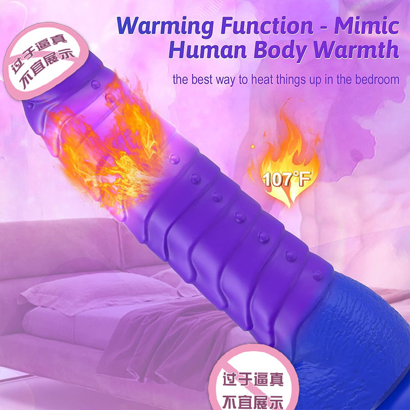 Cross-Border Hot-Selling Female Fake Penis Masturbator Machine Sex Toys Telescopic Swinging Electric Realistic Dildo Fake Body
