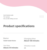 Vibrador AV de doble cabezal con vibración fuerte para mujer, estimulador del punto G, masturbador con palmaditas, juguetes sexuales para adultos 