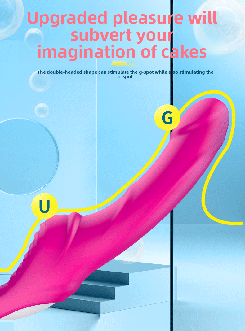 Lesbian Remote Control Vibrator Soft Silicone Double-Headed Lesbian Wand Female Sex Toys Masturbator