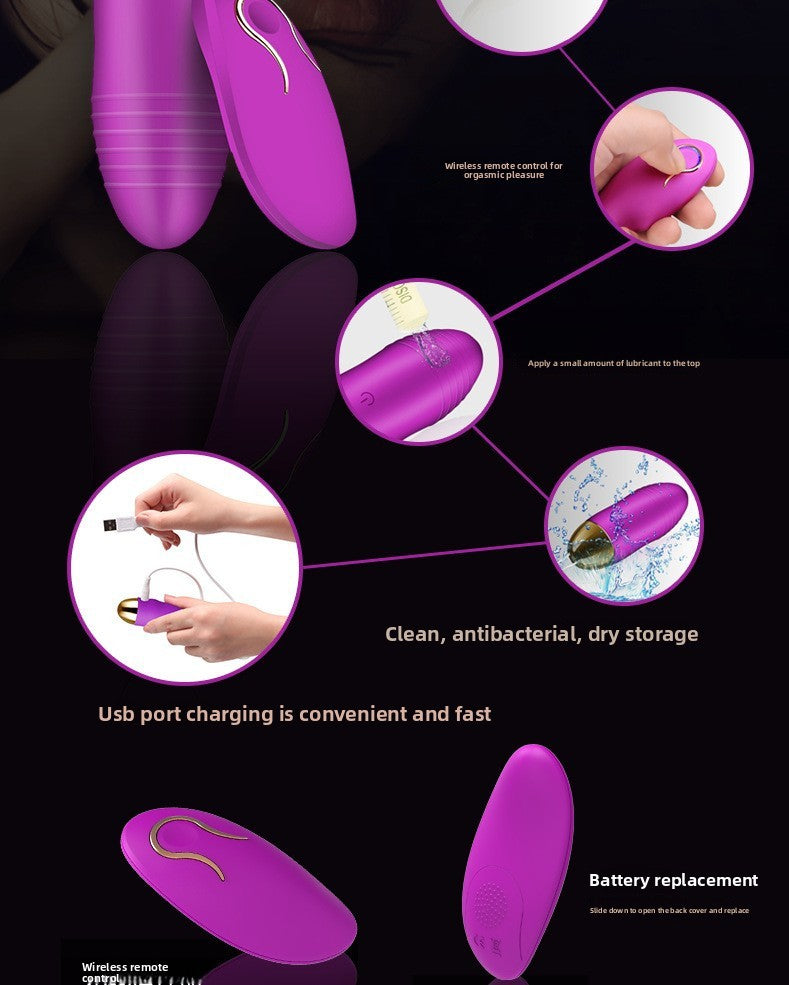 Vibrador inalámbrico femenino con control remoto y masturbador femenino silencioso 