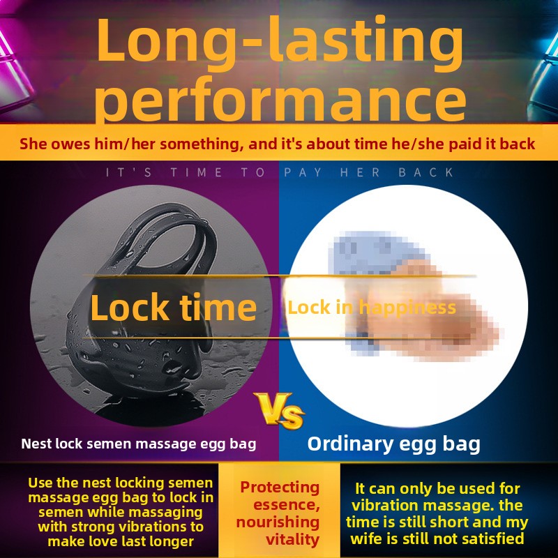 Anillo de bloqueo de semen, masturbador masculino, entrenador de testículos, funda para pene, productos para adultos, anillo vibrador de bloqueo de semen. 