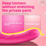 Lesbian Remote Control Vibrator Soft Silicone Double-Headed Lesbian Wand Female Sex Toys Masturbator