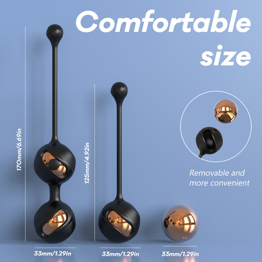 Remote Control Vibrating Kegel Ball Five-Piece Set Upgraded Model Relaxation Exercise Pelvic Floor Muscle Trainer Female Vaginal Dumbbell