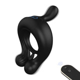 Anillo vibrador doble para bloqueo de semen, juguetes sexuales de resonancia, masturbador unisex, anillo doble para bloqueo de semen. 