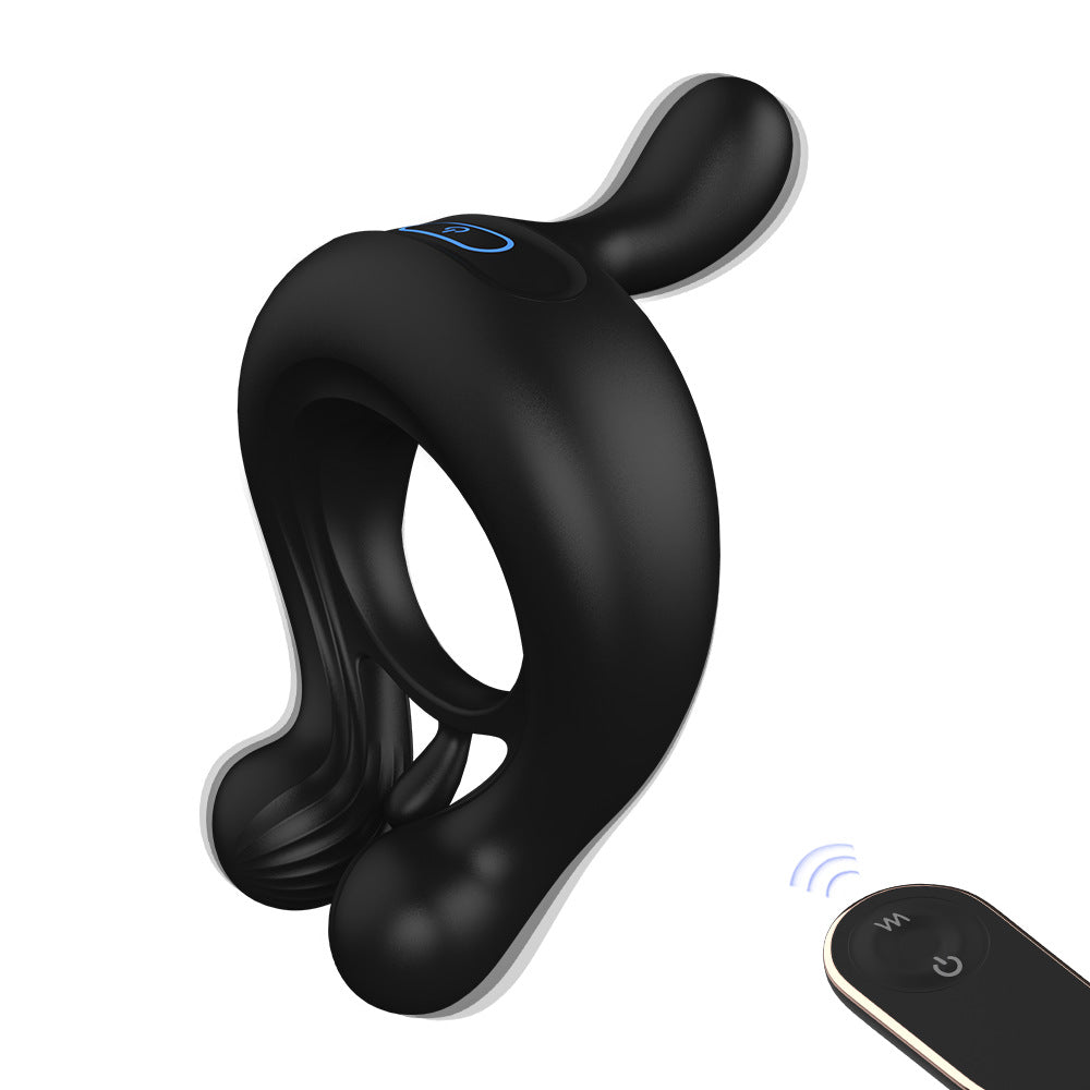 Anillo vibrador doble para bloqueo de semen, juguetes sexuales de resonancia, masturbador unisex, anillo doble para bloqueo de semen. 