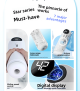 Fully Automatic Telescopic Vibrating Heating Aircraft Cup Male Masturbator Penis Exerciser Adult Sex Toys