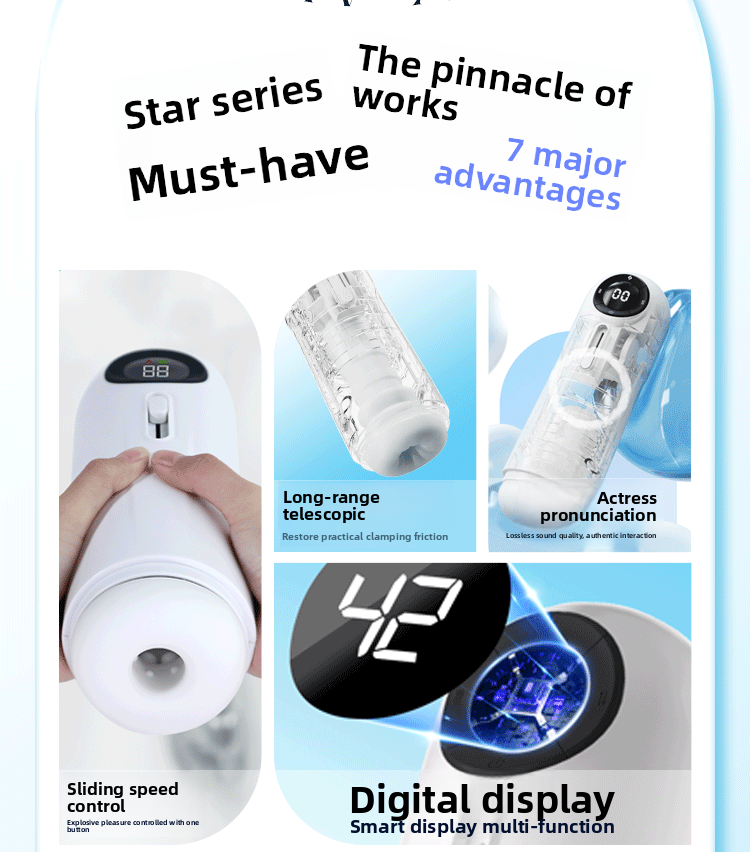 Fully Automatic Telescopic Vibrating Heating Aircraft Cup Male Masturbator Penis Exerciser Adult Sex Toys