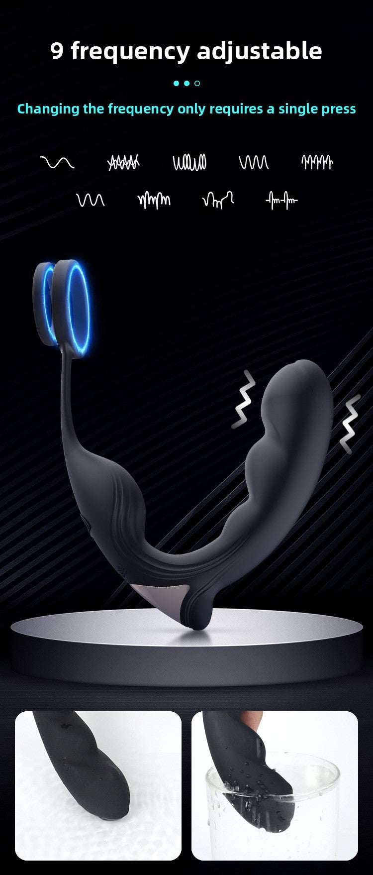 Nuoer Male Sex Products Prostate Massager Anal Plug Semen Locking Ring Back Chamber Masturbation Device