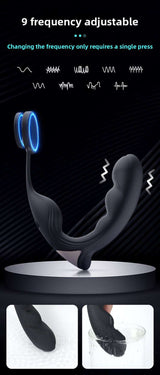 Nuoer Male Sex Products Prostate Massager Anal Plug Semen Locking Ring Back Chamber Masturbation Device